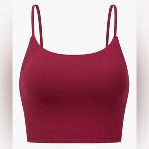 XXL Burgundy Padded Sports Bra Tank Top